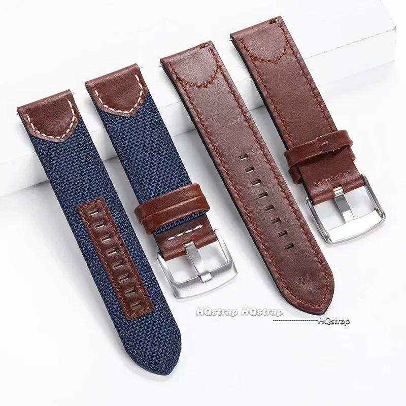 Canvas Nylon Strap for Samsung Galaxy Watch 6 5 4 Universal Band for Seiko 20mm 22mm Bracelet for Casio Retro Sport Wristband