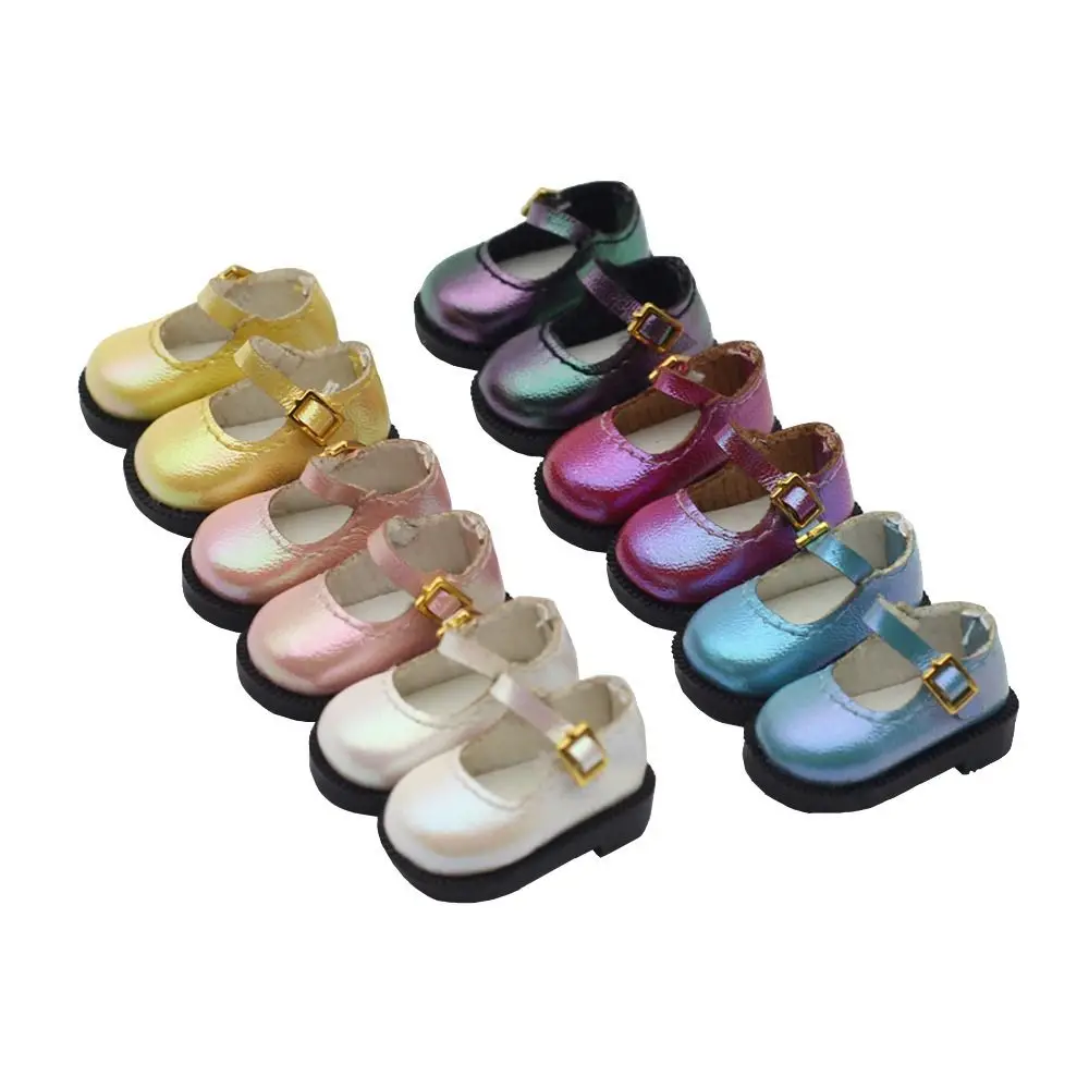 10cm Cotton Doll Shoes College Style Fashion Colorful PU Leather Shoes For 1/12 Dolls Clothes Accessories DIY Girls Gift Toys