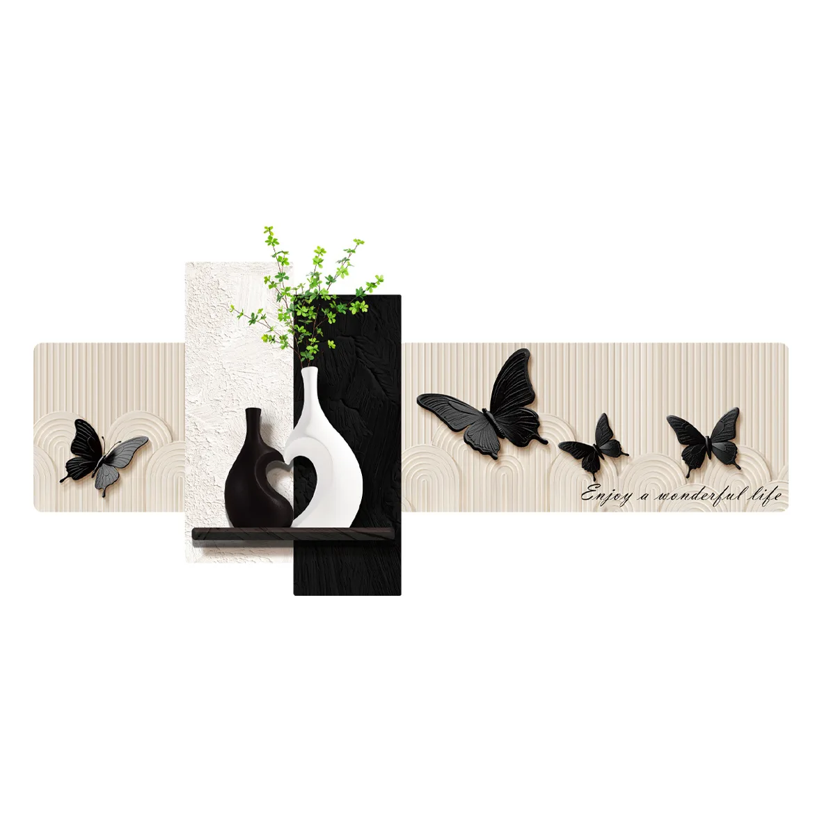 

Ancient style living room decoration ancient high sense butterfly sofa background wall hanging painting high sense