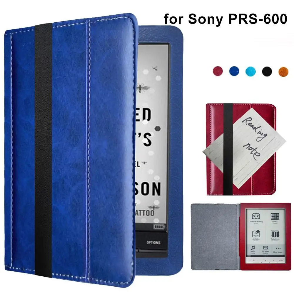 

Professional 6 inch Case PU Leather Shockproof e-Reader Cover Anti Scratch Wear Resistant Full Protective Shell for Sony PRS-650