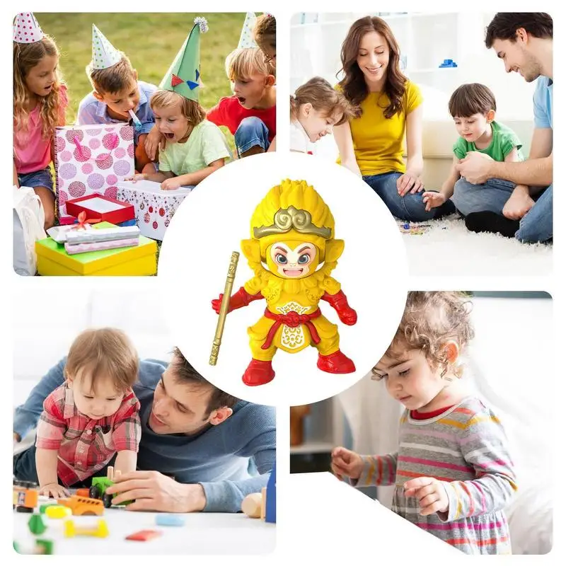 현실적인 원숭이 얼굴 변경 피규어 어린이와 성인 장식을위한 책상 및 디스플레이 캐비닛에 대한 장식 재미 있은 원숭이 장식