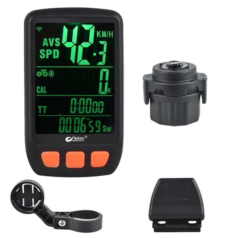Wireless Bike Computer Digital Bicycle Speedometer Odometer with Rechargeable Battery Backlight Bike Stopwatch