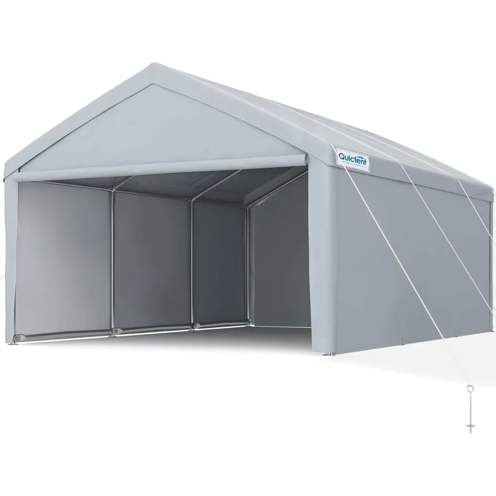 

13’x20’ Heavy Duty Carport Car Canopy Galvanized Car Boat Shelter with Removable Sidewalls, Reinforced Top Poles, Carports