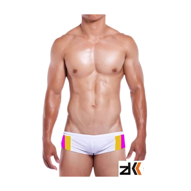 Men's Home Sports Shorts Low Waist High Split Quick Dry Shorts Breathable Color Matching Fashion Shorts
