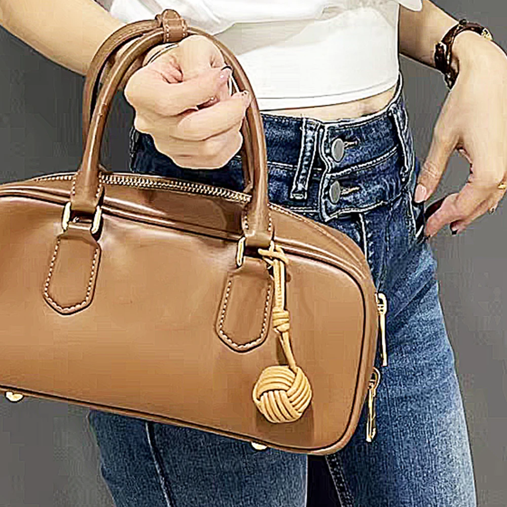 Luxus PU Leder Handgemachte Taschen Anhänger Schöne Weben Ball Mode Zubehör Kreative Dekoration Für Handtasche Großhandel Geschenk – Detail 8