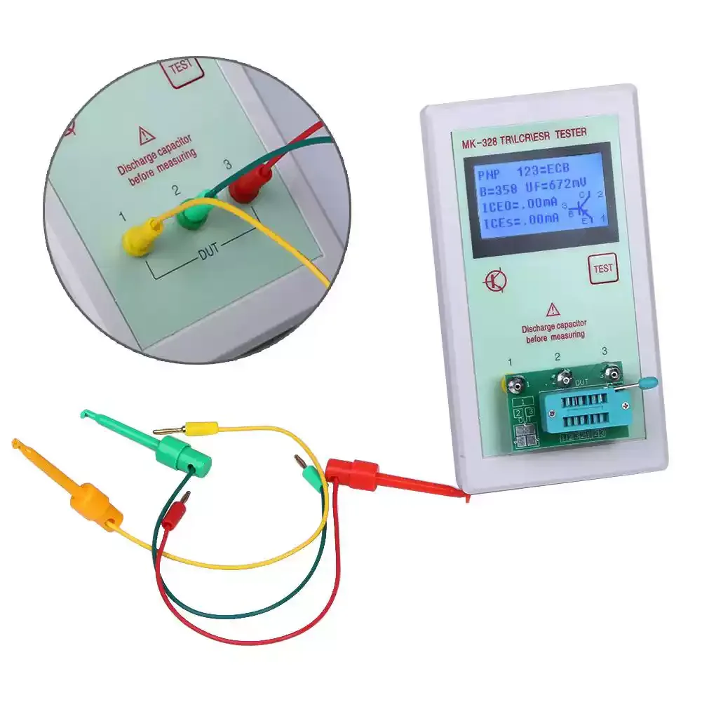 Upgraded MK328 Transistor LCR ESR Tester Portable Handheld Capacitance Resistance Meter for DIY Electronics Repair