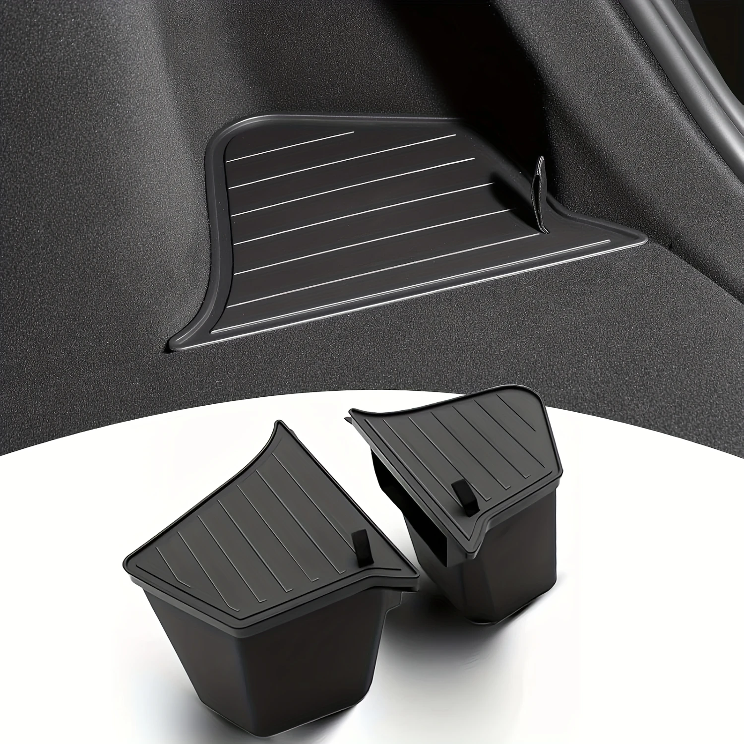 

Tesla Model Y 2025 Juniper, задний багажник, левый боковой ящик для хранения с крышкой, органайзер, аксессуары для перегородки