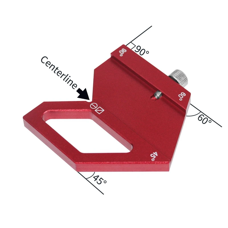 Woodworking Scribe Center Finder Positioning Block Steel Ruler Line Marking Gauge Layout 45/60/90 Degree Angle Scriber Durable B