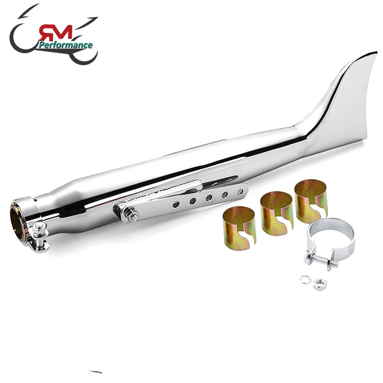 High Performance Retro Fishtail Slip-On Exhaust Pipe, Racing Modified Muffler for XL883 1200  Chopper Bobber Cafe Racer