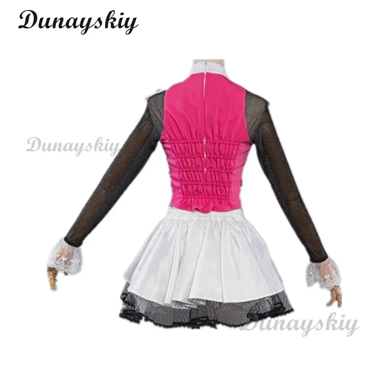 ❤ Nuevo Disfraz de Cosplay de Monstruos 2026: Traje Rosa de Vampiresa Draculaura con Peluca para Anime Femenino ★ Disfraz de Halloween