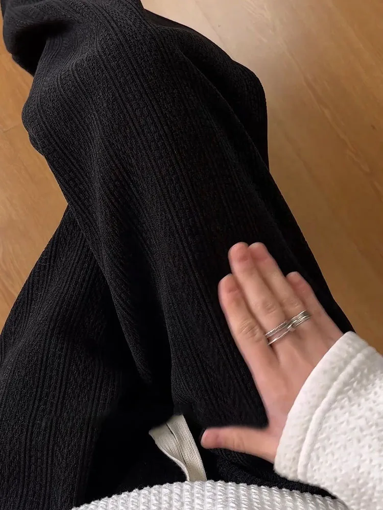 

Men's Fce Lined Casual Pants Thiened Winter Straight Leg Warm Trousers Faionable Youthful Sle Anti-Wrinkle Polyester...