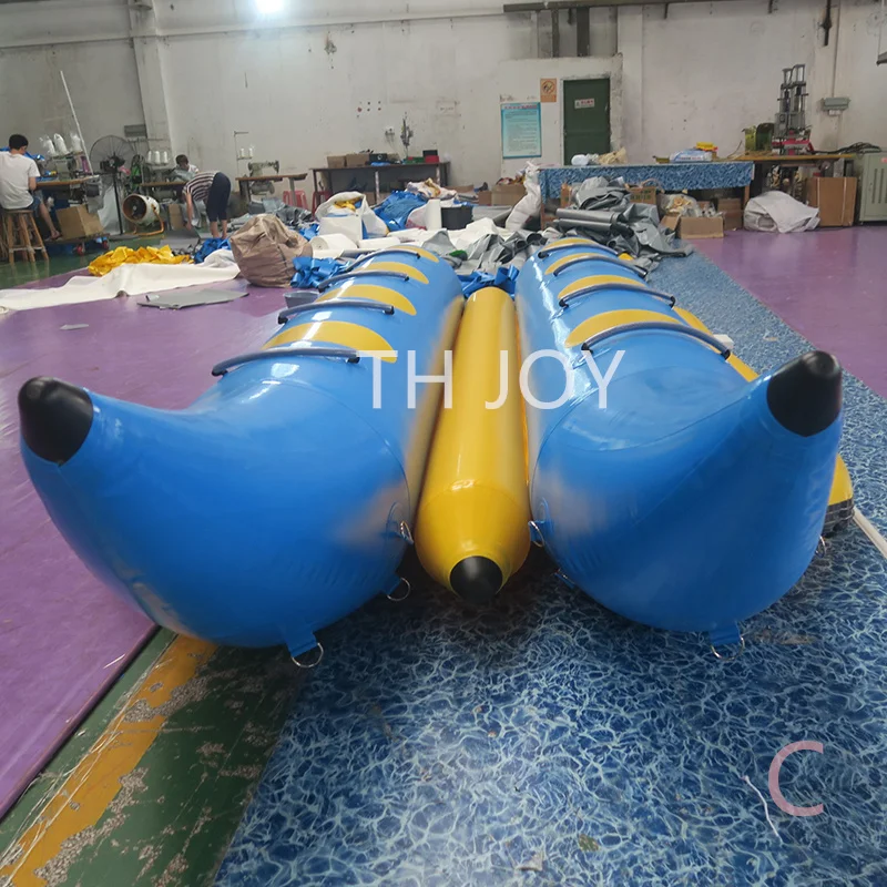 Bateau aérien rapide à porte, bateau gonflable remorquable pour 8 personnes, jouet aquatique gonflable pour bateau banane volant pour Sport aquatique