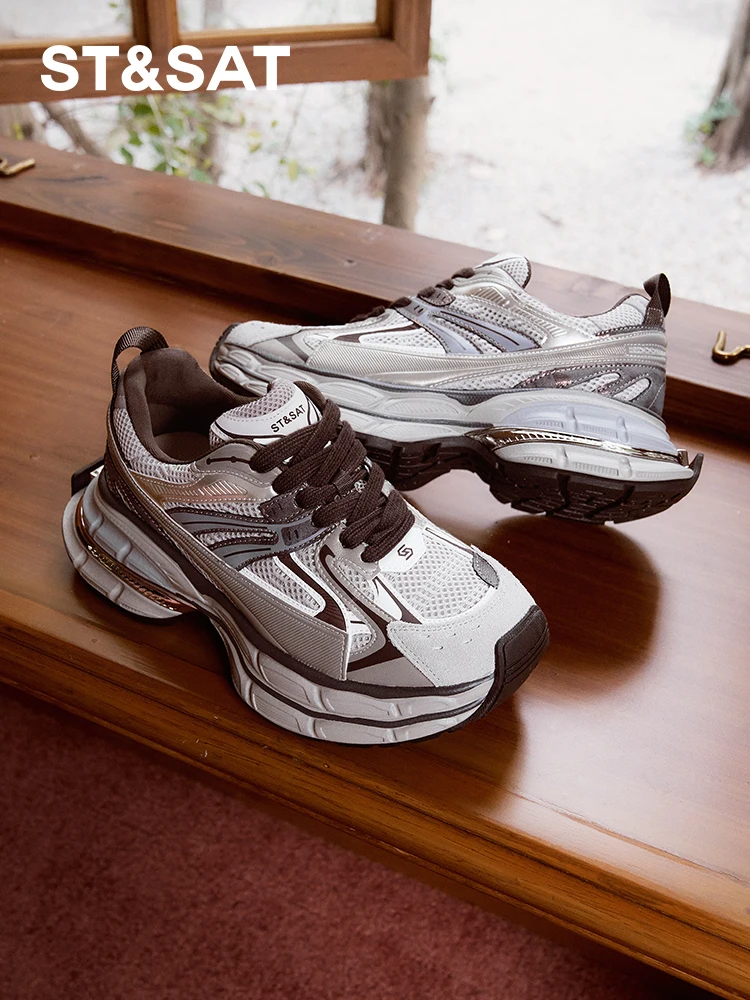 

Женские повседневные кроссовки Saturday Retro Sport 2025: Новинка осени, сетчатая поверхность, увеличенная подошва, комфортные, универсальные