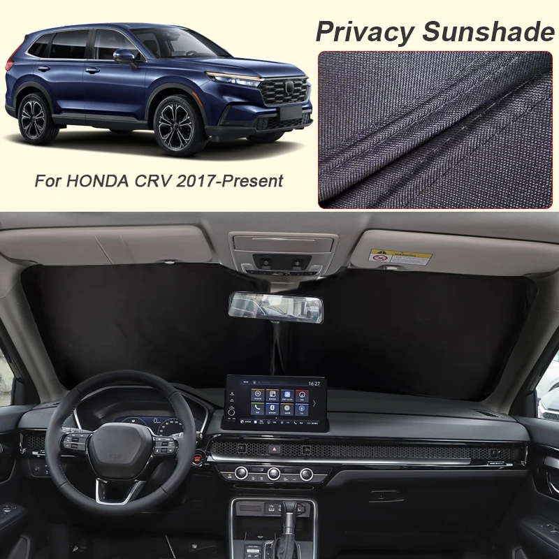 

Car Black Windows Privacy Sunshade For HONDA CRV 2017-2026 Auto Anti-UV Heat Insulation Protect Cover Interior Accessories