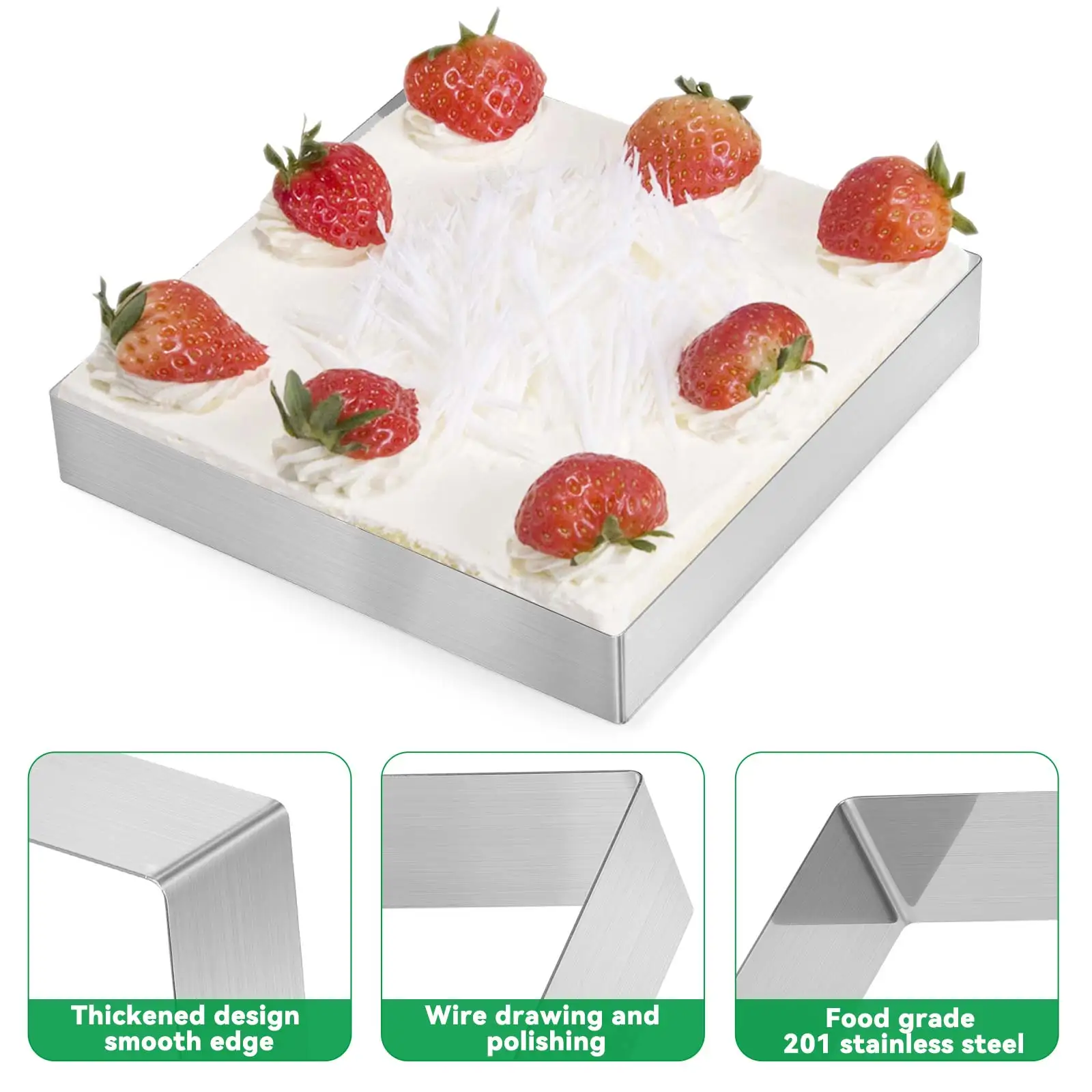 ステンレス鋼ケーキリング 3 インチオーバルカッターベーキングムース型ペストリーデザート Diy 調理ツール再利用可能な腐食