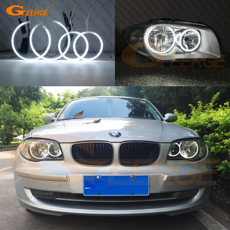 For BMW 1 Series E81 E82 E87 E88 2004 - 2012 Excellent Ultra Bright CCFL Angel Eyes Halo Rings Kit Car Styling Day Light