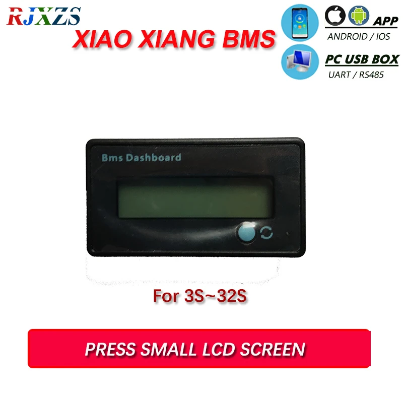 1.8 Inch LCD  Screen for XiaoXiang  BMS / JBD  UART BMS 3S-32S   Display SOC/Voltage/Current