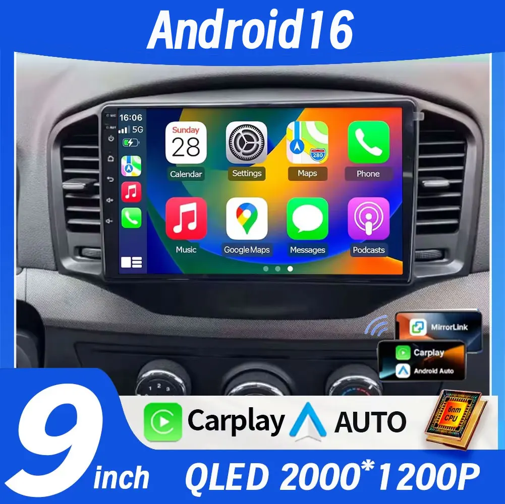 Android 16 Wireless Carplay Auto For Roewe 350 MG 350 2010-2016 Car Radio Navigation GPS Wifi Bluetooth DSP Touch Screen