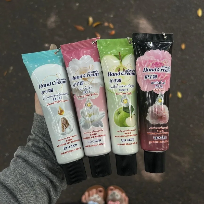 Hand Cream,Hanging Chain Style,Thai Peony/Coconut Milky Almond Fragrance Hands Feet Moisturizing Anti Dry Cracking Care Ointment