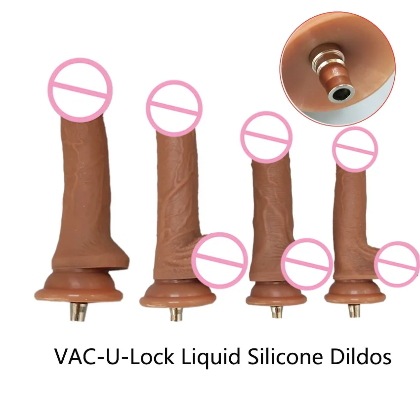 Sex Machine Attachment Skin friendly Liquid Silicone VAC-U-Lock Dildos Toy Sex para Mulheres Masturbação Produtos sexuais para mulheres