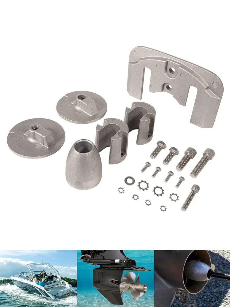 CMBRAVO3KITA-Kit d'anode en aluminium pour Mercury Bravo III, Bravo 3, 2004 à présent, OEM de remplacement, 8887Également Q02, 8887Également Q04