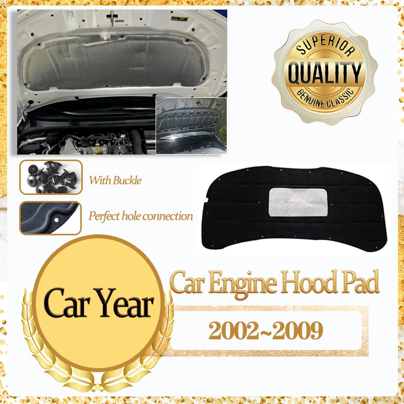 

Car Engine Sound Hood for Volkswagen VW Polo Vivo MK4 9N 2002~2009 Insulation Covers Heat Cotton Mat Fireproof Car Accessories