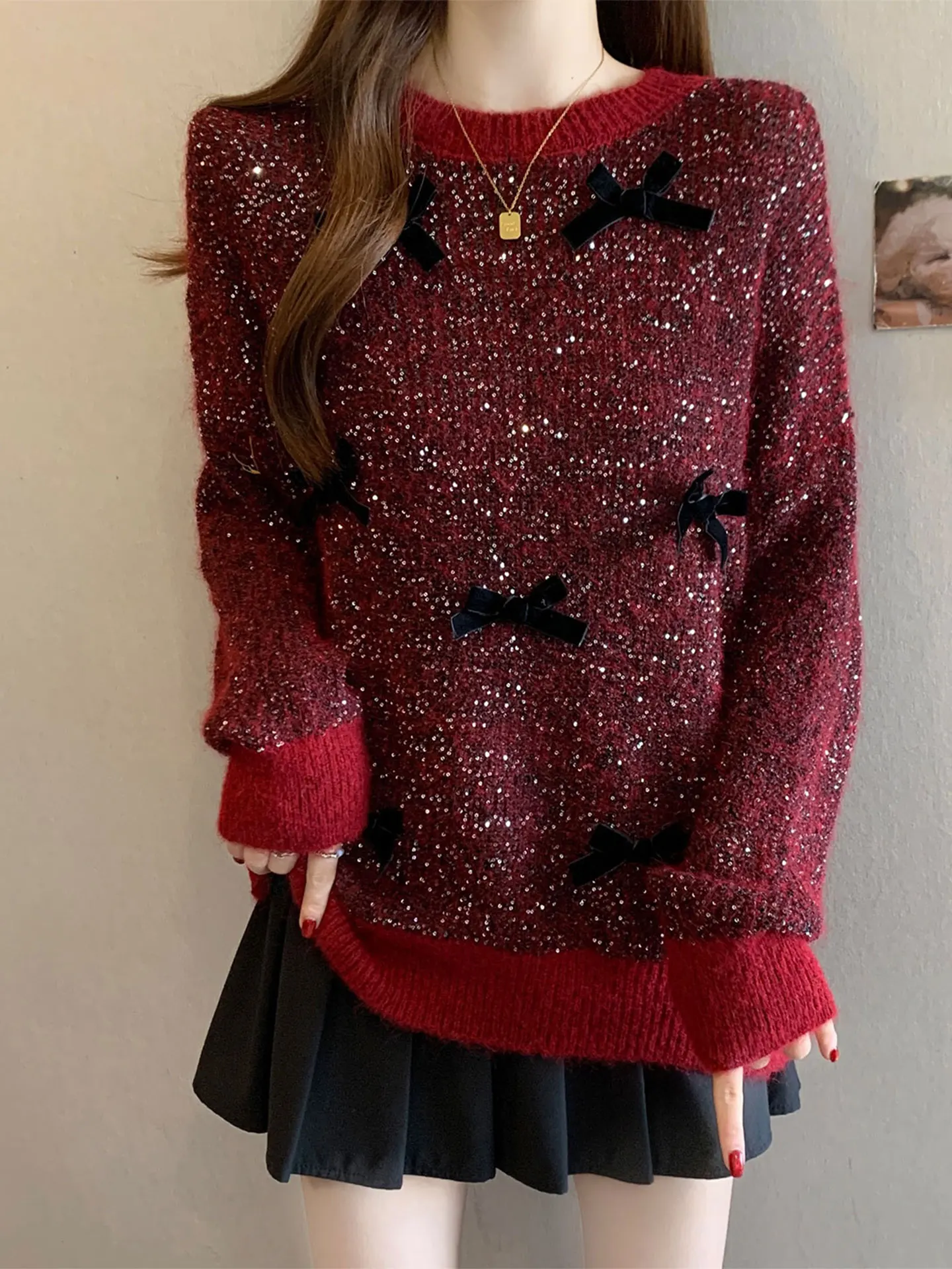 

Женский свободный свитер-толстерон с утягивающим эффектом, повседневный, с узлом, больших размеров, удобный, мягкий, из полиэстера, вязаный топ