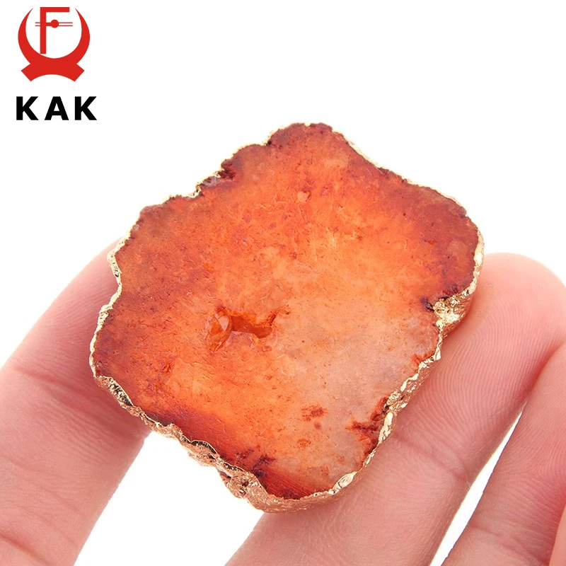 KAK Natural Agate Cabinet Knobs and Handles Nordic Style Drawer Knobs Kitchen Handles Decorative Furniture Knobs Hardware