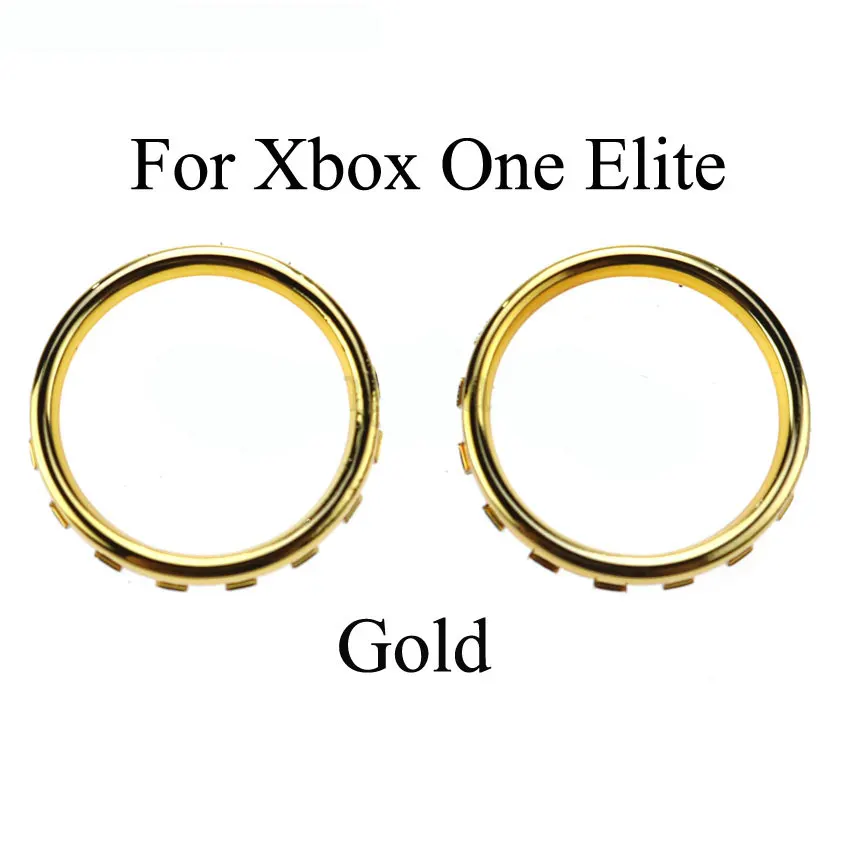 Anel decorativo para controlador XBOX ONE Elite, peças de reposição banhadas a ouro, 1 par