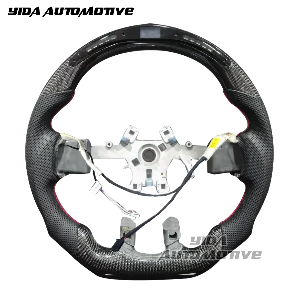 

Custom Heated Car Steering Wheel for Dodge RAM 1500 2012 to 2017 LED RPM Carbon Fiber Steering Wheel