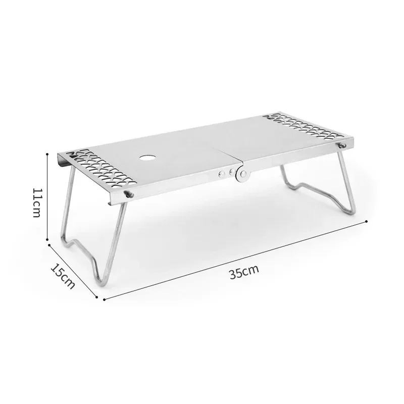 

Outdoor Tools Stainless Steel Camping Table with Storage Bag, Foldable Picnic Desk, Multifunctional Picnic Cooking Utensils