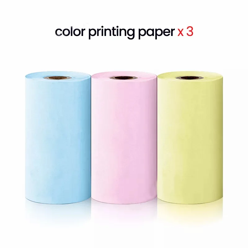 Mini Printer Paper Kids Instant Print Camera Thermal Colorful Adhesive Self-adhesive Paper for Wireless Bluetooth Printer 57mm