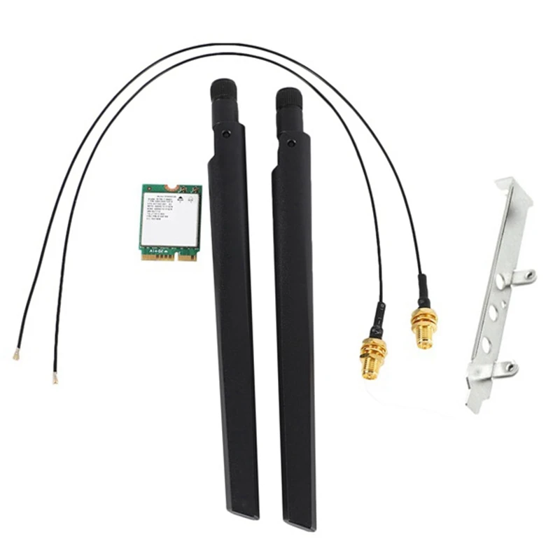 

New 1730Mbps for Intel Dual Band Wireless AC 9560 Desktop Kit Bluetooth 5.0 802.11Ac M.2 CNVI 9560NGW Wifi Card with Antenna