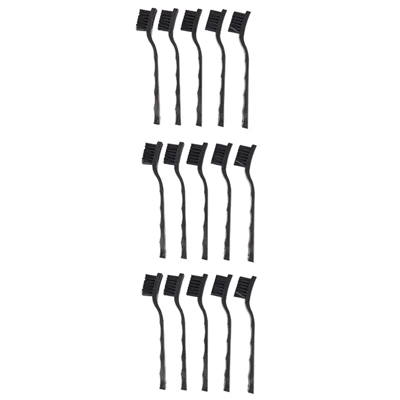 ABKJ-15 Pcs Black Non Slip Handle PCB Rework ESD Anti Static Dust Brush 17Cm