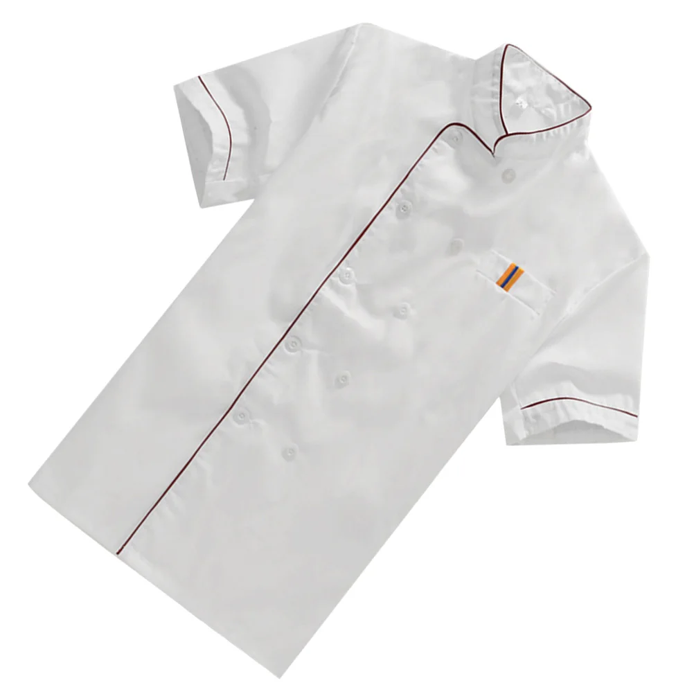 

Unisex Short Sleeve Chef Jacket Breathable Oil-Proof Easy-Wash Wear-Resistant Chef Coat For Restaurant Hotel Kitchen Staff