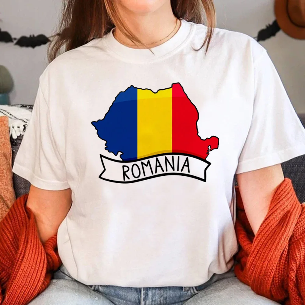 

Женская футболка в стиле Харадзюку, с надписью «Румыния»