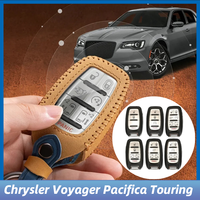 Fashion Car Key Fob Case Key Cover Keychain Smart Remote Protector accessories for Chrysler Voyager Pacifica Touring Limited