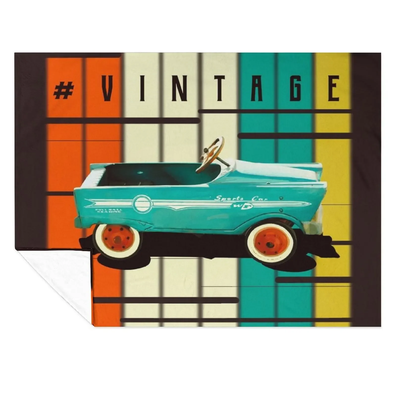 

vintage pedals car Throw Blanket Softest funny gift Plaid Single Blankets