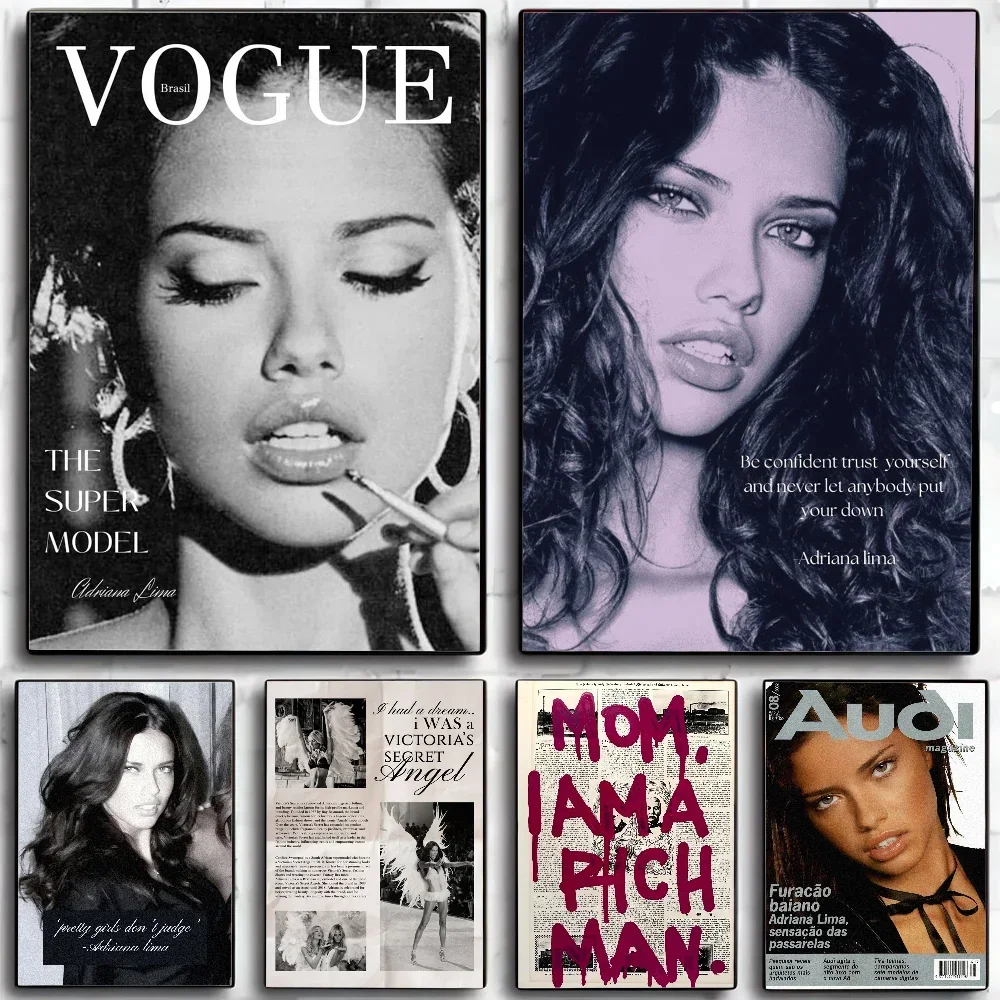 Victoria Supermodels Adriana Secret Lima Poster Wall Art Home Decor Room Decor Canvas Painting Living Room Restaurant Kitchen view 2