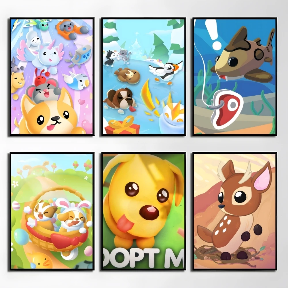 

Video Game A-Adopt Me Poster Elegant And Affordable Wall Art Stickers For Dormitory Living Room And Bedroom Spaces