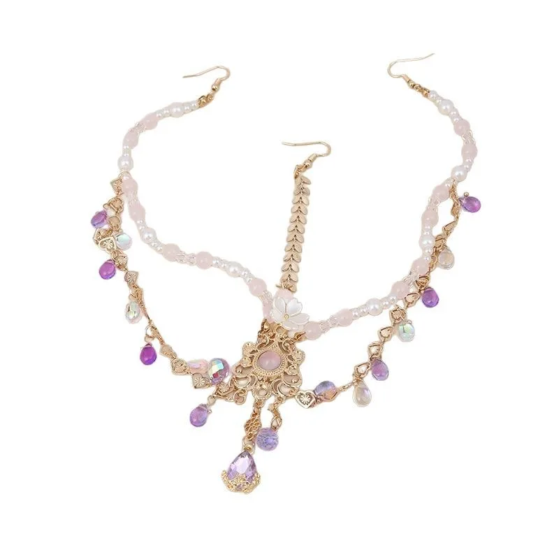 قطعة واحدة من خوذة Apsaras الطائرة الغريبة - طراز الأميرة للمناطق الغربية الأرجوانية، مناسبة للتصوير الفوتوغرافي أثناء السفر، الطراز القديم H #4