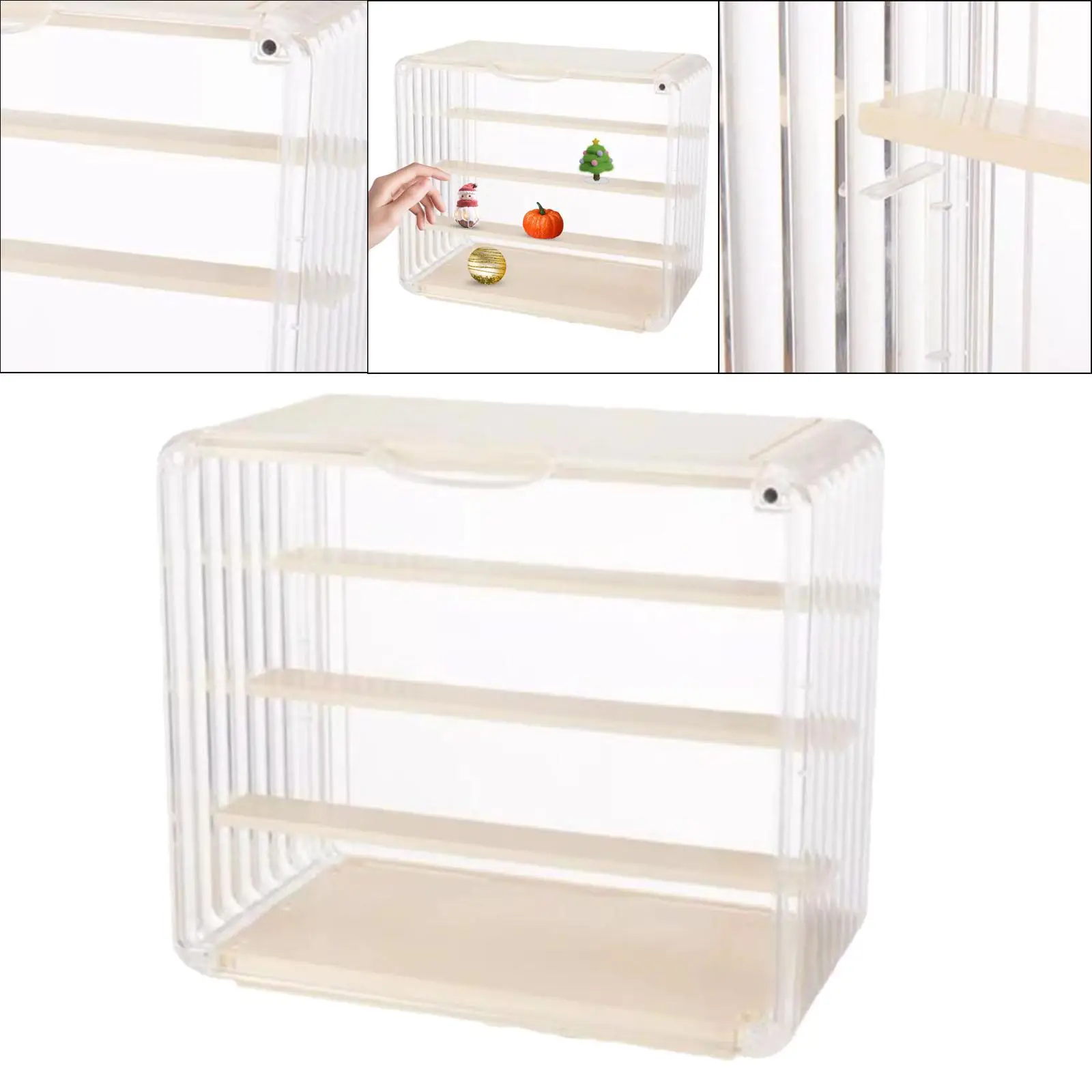 Trendy Toy Display Cabinet Clear Toy Display Case for Home Organizing Toy