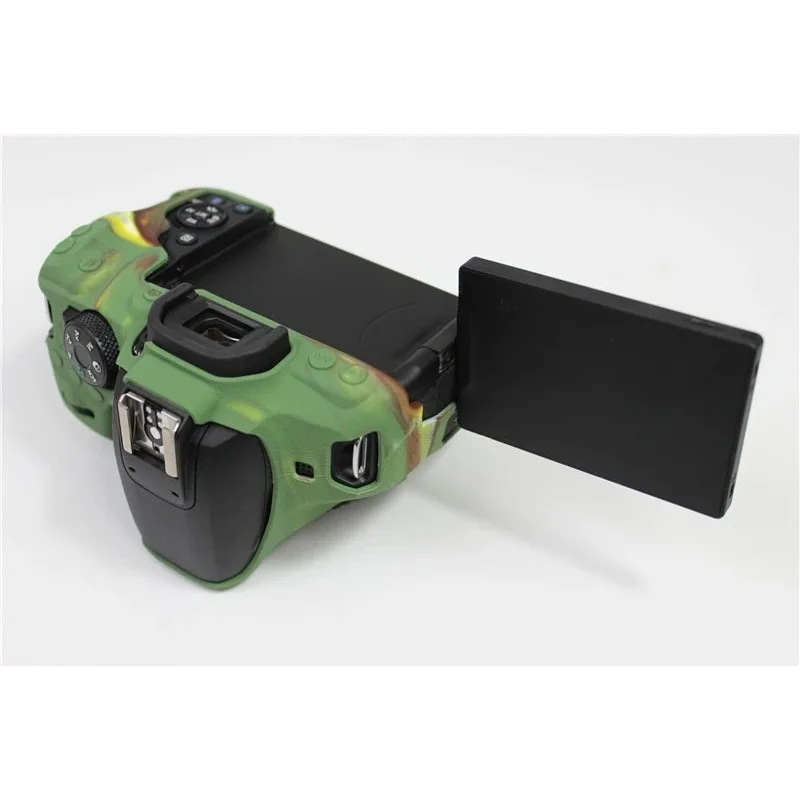 

For Canon EOS 850D Silicone Armor Skin Case Body Cover SLR camera 850D camera protective soft rubber case + free tempered film