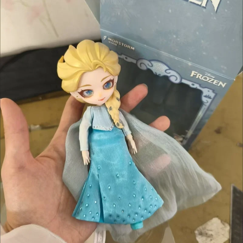 ดิสนีย์ของแท้เจ้าหญิงสโนว์ไวท์ เอลซ่า เบลล์ซีรีส์อะนิเมะแอ็คชั่นฟิกเกอร์ข้อต่อเคลื่อนย้ายได้ Bjd ของเล่นเครื่องประดับของขวัญเด็กผู้หญิงของเล่น