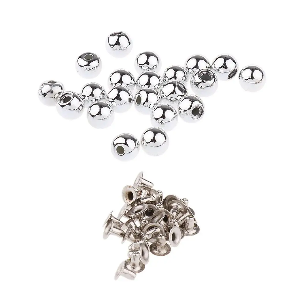 New Arrived 20 Sets Pearl Rivets Studs Button for Cloth Shoes Crafts Decoration Heimwerken Garment Accessories