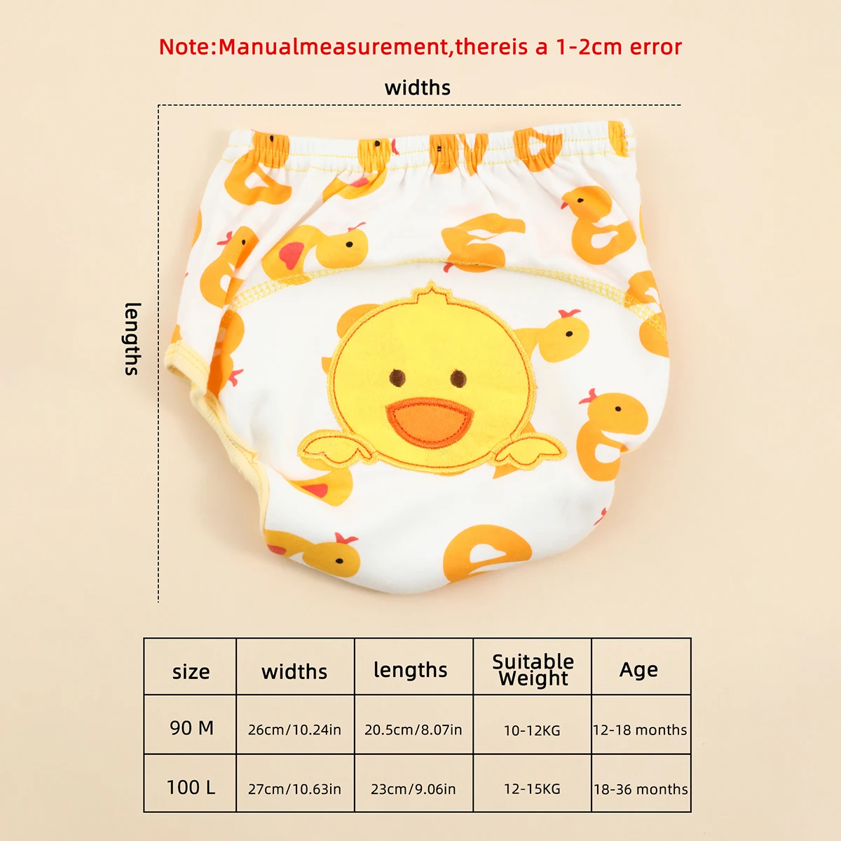 Baby Bare Cotton Cloth Diaper Unisex Reusable Infants Child Training Panties Washable Underwear Nappies