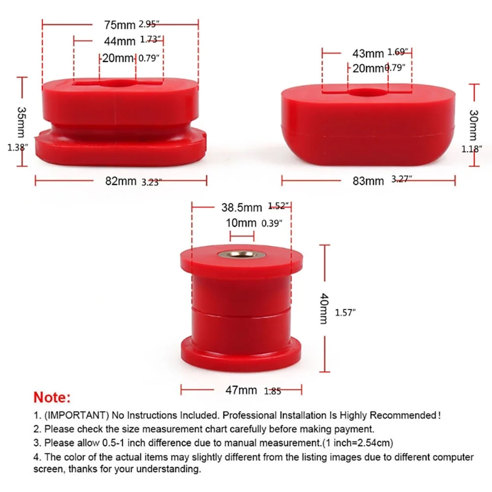 Car Engine Mount Bushing Polyurethane Kit for VW Sports Spring Golf MK4 R32 Audi A3 S3 TT / Seat Leno Toledo MK4 Skoda Octavia