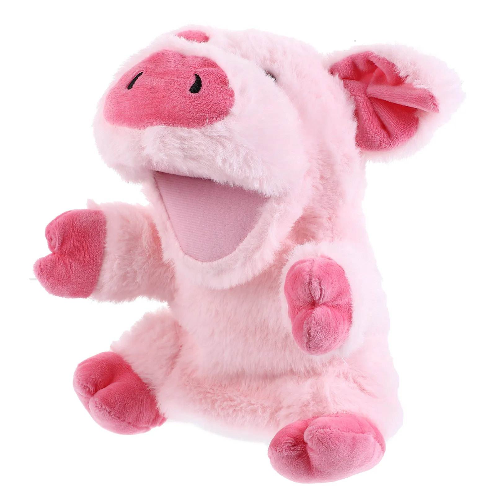 

Мягкая тканевая кукла-перчатка в виде мультяшного поросенка с подвижной мордочкой, реквизит для рассказывания историй, для семейного взаимодействия, стимулирующий воображение