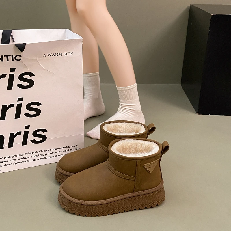 

2025 New Winter Fashion Model Thick-soled Warm Snow Boots Plus Velvet Sexy Cotton Shoes Comfortable Casual Women Boots