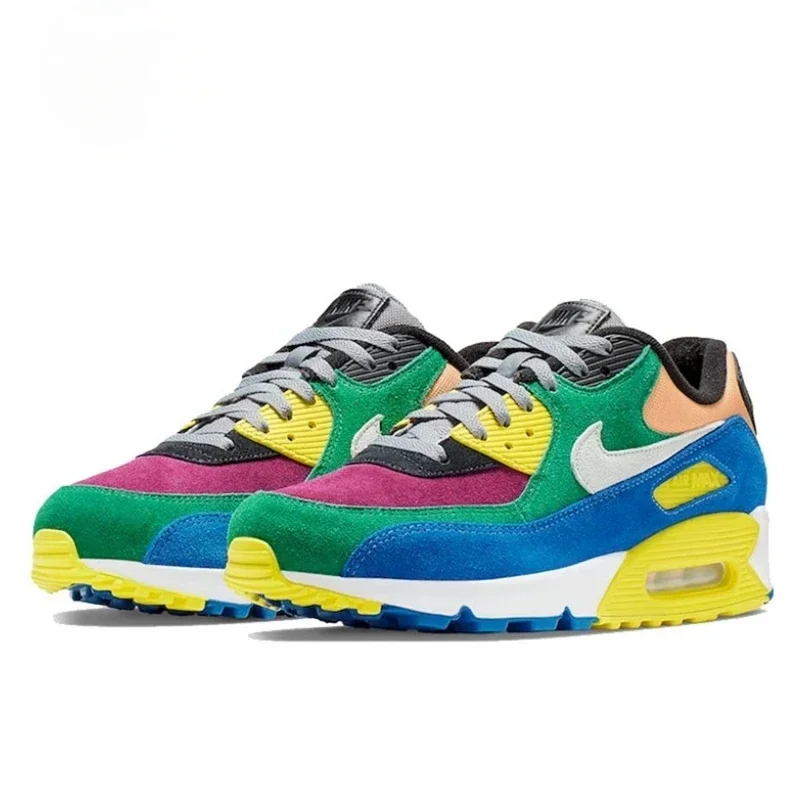 حذاء الجري Nike Air Max 90 Original Retros المضاد للانزلاق، مبطن للصدمات، حذاء جري كاجوال مريح للرجال والنساء